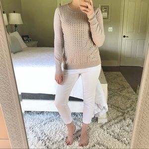 Express Sweater Oatmeal & Gold Detail Medium